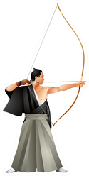 Kyudo, Japanese Martial Art Of Archery Master Sticker