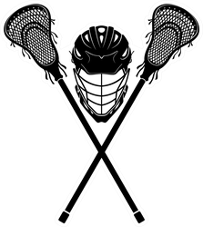 Lacrosse Equipment Front View Sticker
