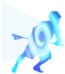 Lacrosse Player In Protective Gear Art Sticker