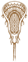 Lacrosse Sports Stick Sketch Sticker