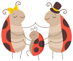 Ladybug Family Sticker