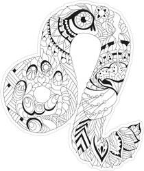 Leo Black And White Design Sticker