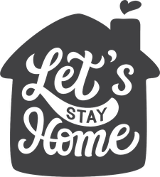 Let's Stay Home Sticker