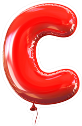 Letter C Balloon Font Sticker