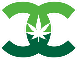 Letter C Cannabis Logo Sticker