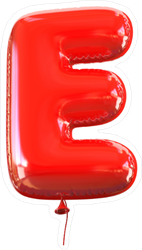 Letter E Balloon Font Sticker