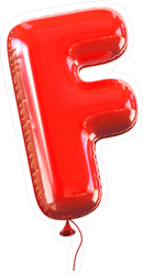 Letter F Balloon Font Sticker