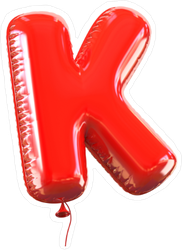 Letter K Balloon Font Sticker