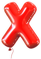 Letter X Balloon Font Sticker