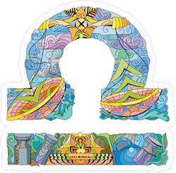 Libra Cute Retro Sticker