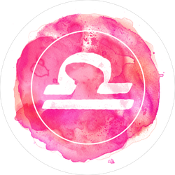 Libra Zodiac Sign Watercolor Sticker