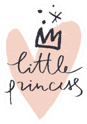Little Princess Boho Heart Sticker