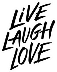 Live, Laugh, Love Handwritten Modern Lettering Sticker