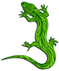 Lizard With Pattern On His Back Sticker