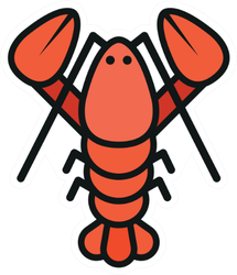 Lobster Icon Illustration Sticker