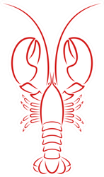 Lobster Outline Icon Sticker