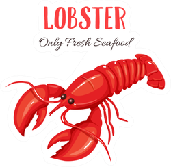 Lobster Seafood Illustration Sticker