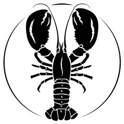 Lobster Silhouette Icon Sticker