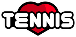 Love Tennis Logo Sticker