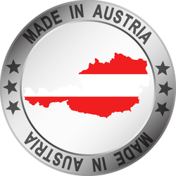 Made In Austria Silver Frame Circle Sticker