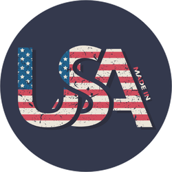 Made In The USA Typography Sticker