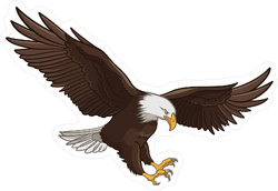 Majestic Hunting Eagle Sticker
