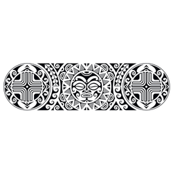 Maori Polynesian Tattoo Border Sticker