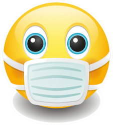 Medical Mask Emoji Kawaii Face Sticker