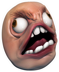 Meme Troll Head Sticker
