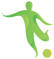 Modern Abstract Soccer Player Sticker