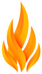 Modern Fire Logo Sticker