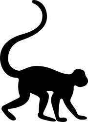 Monkey Walking Sticker