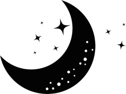 Moon And Stars Night Sticker