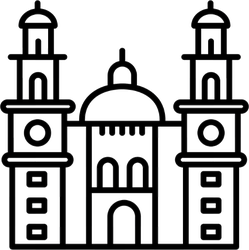 Morelia Cathedral In Mexico Sticker