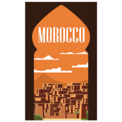 Marrakech Sticker Morocco Retro Poster City Sticker