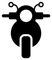 Motorcycle Icon Trendy Design Sticker