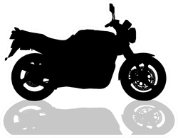 Motorcycle Illustration On White Background Sticker