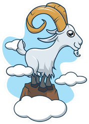 Mountain Goat Illustration Sticker