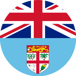 National Flag Republic Of Fiji Circle Sticker