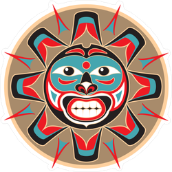 Native American Sun Sticker