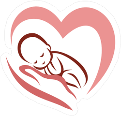Newborn Baby in Heart Sticker