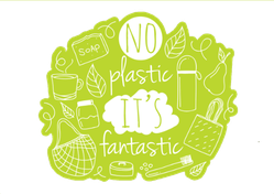 No Plastic It's Fantastic Sticker