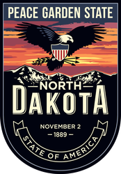 North Dakota Banner Sticker