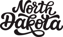 North Dakota Calligraphy Sticker