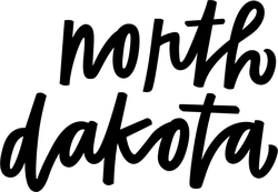 North Dakota Hand Script Sticker