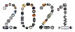 Number 2021 Written With Truck Tractors Spare Parts Sticker