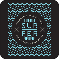 Ocean Drive Surfer Sticker
