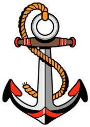 Old Traditional Anchor Sticker