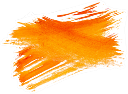 Paint Brush Stroke Orange Watercolor Sticker