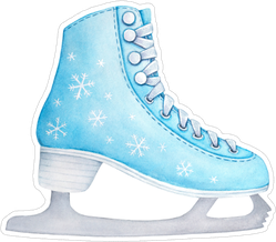 Pastel Blue Figure Skate Sticker